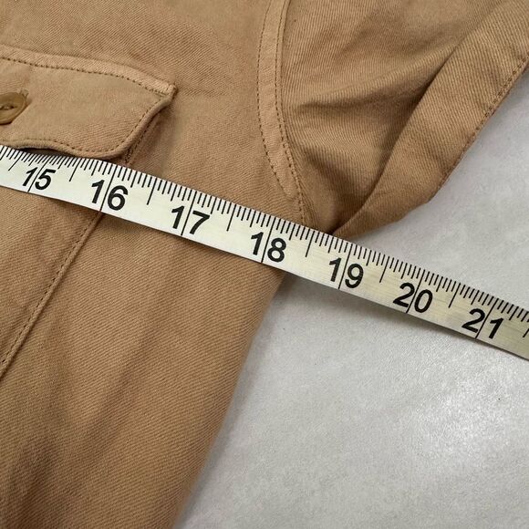 NWT Outerknown SEA Brown Cotton Linen Blend Short Sleeve Utility Jumpsuit Med - Picture 4 of 10